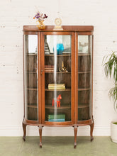 Load image into Gallery viewer, Tiger Wood Antique Curio Cabinet
