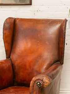 Antique Wingback in Patinated Leather