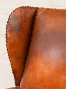 Antique Wingback in Patinated Leather