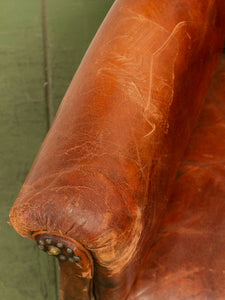 Antique Wingback in Patinated Leather