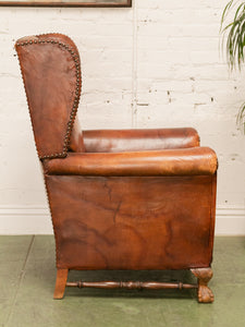 Antique Wingback in Patinated Leather