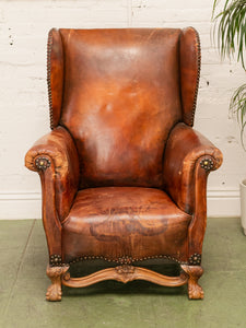 Antique Wingback in Patinated Leather