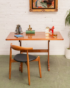 Rental of the Danish Modern Teak Butcherblock Dining Table / Desk / Workspace