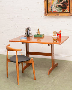 Rental of the Danish Modern Teak Butcherblock Dining Table / Desk / Workspace