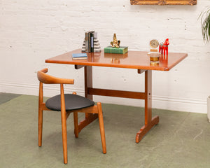 Rental of the Danish Modern Teak Butcherblock Dining Table / Desk / Workspace