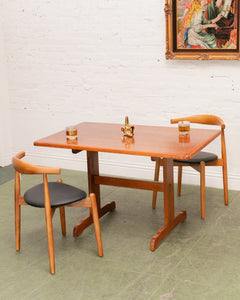 Rental of the Danish Modern Teak Butcherblock Dining Table / Desk / Workspace