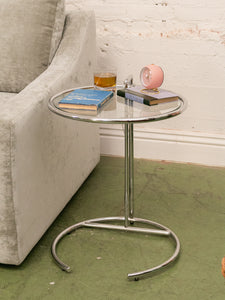 Glass Circle Side Table