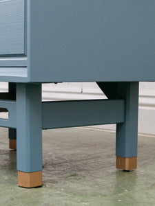 Blue Hollywood Regency Nightstands