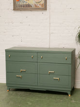 Load image into Gallery viewer, Sage Green 6 Drawer Dresser
