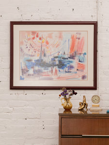 Paul Peters Mid Century Modern Watercolor Art