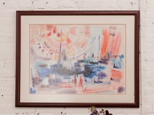 Paul Peters Mid Century Modern Watercolor Art