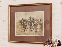 Load image into Gallery viewer, Abstract Horses Mid Century Framed
