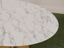 Load image into Gallery viewer, 47” Daisy Oval Table With Gold Base
