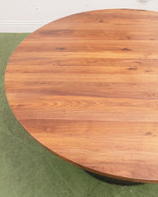 Load image into Gallery viewer, Solid Walnut Round Table with Black Base
