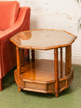 Load image into Gallery viewer, Wicker Vintage End Table
