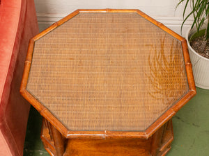 Wicker Vintage End Table