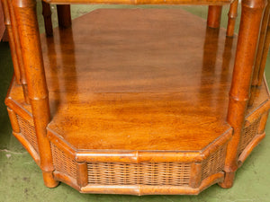 Wicker Vintage End Table