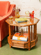 Load image into Gallery viewer, Wicker Vintage End Table
