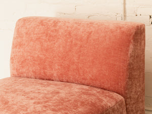 Bonnie Armless Sofa in Bianca Rosewood