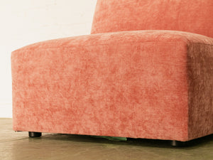 Bonnie Armless Sofa in Bianca Rosewood