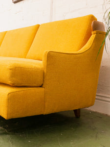 Yellow Mustard Mid Century Sofa