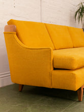 Load image into Gallery viewer, Yellow Mustard Mid Century Sofa
