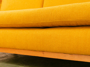 Yellow Mustard Mid Century Sofa