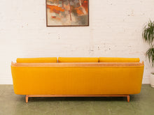 Load image into Gallery viewer, Yellow Mustard Mid Century Sofa
