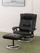 Load image into Gallery viewer, Leather Lounge Chair and Ottoman
