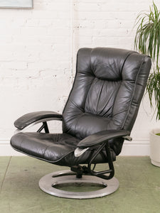 Leather Lounge Chair and Ottoman