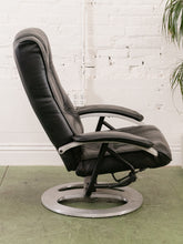 Load image into Gallery viewer, Leather Lounge Chair and Ottoman
