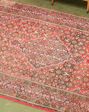 Load image into Gallery viewer, Vintage Persian Rug in Red, Blues and Greens
