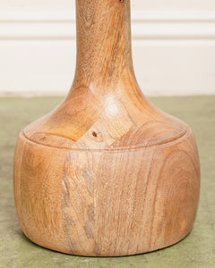 ~12” Round Pedestal Solid Wood