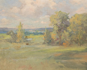 Early 20th Century American Impressionist A Fine Landscape Art