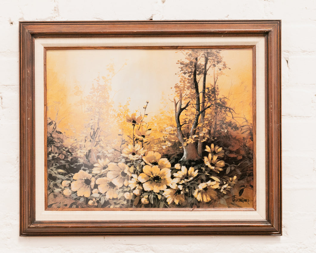 Flower Mid Century Painting