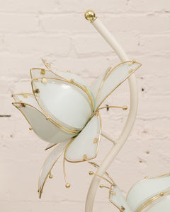 White Vintage Post Modern Lotus Lamp