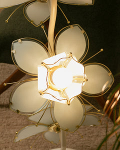 White Vintage Post Modern Lotus Lamp