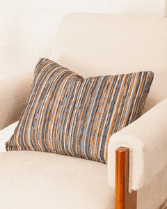 Rectangular Blue Striped Pillow