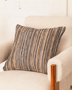 Square Blue Striped Pillow