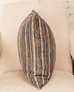 Square Blue Striped Pillow