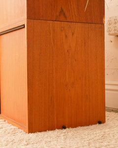 Teak Desk with Cabinet