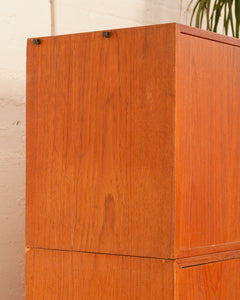 Teak Desk with Cabinet