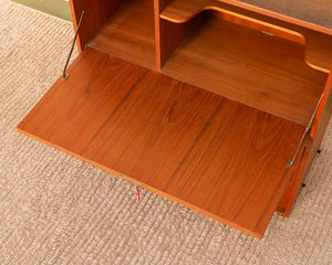 Teak Desk with Cabinet