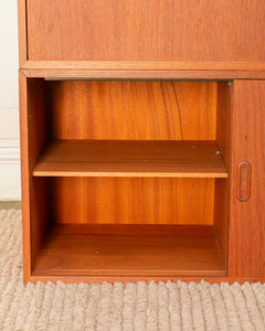 Teak Desk with Cabinet