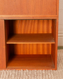 Teak Desk with Cabinet