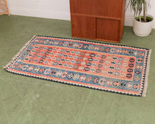 Load image into Gallery viewer, Blue Vintage Kilm Rug
