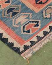 Load image into Gallery viewer, Blue Vintage Kilm Rug
