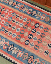 Load image into Gallery viewer, Blue Vintage Kilm Rug
