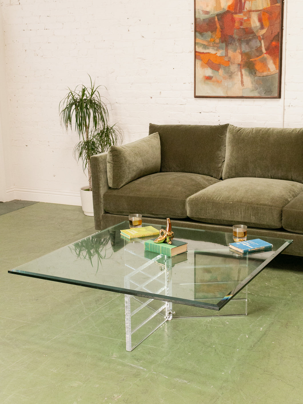 Post Modern Lucite Coffee Table