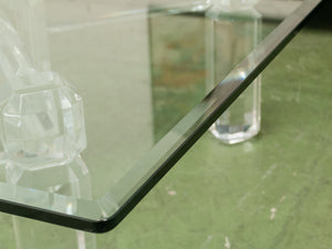 In The Manner of Charles Hollis Jones Lucite Coffee Table